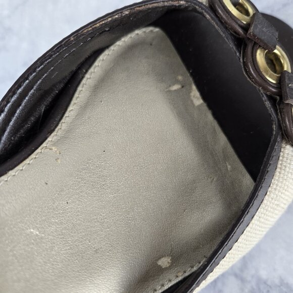 Aerosoles Kitten Heels Women 9 Extravagant Brown Tan Gold Hardware Preppy Office - Picture 6 of 9